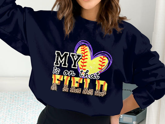 My Heart is on that Field (Softball) - DTF (Direct to Film)