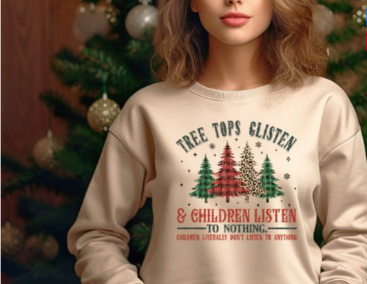 Tree Tops Glisten - Children Listen to Nothing Plaid:  DTF